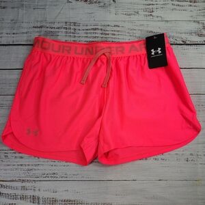 Girls Youth Under Armour Heatgear Loose Shorts Size YLG Color Pink NWT